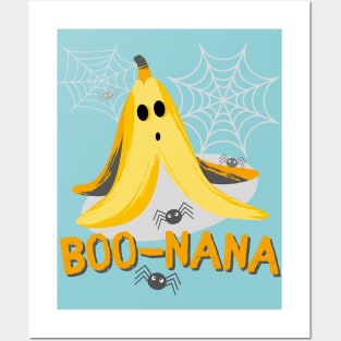 Boo-nana Banana Ghost Halloween Design Posters and Art